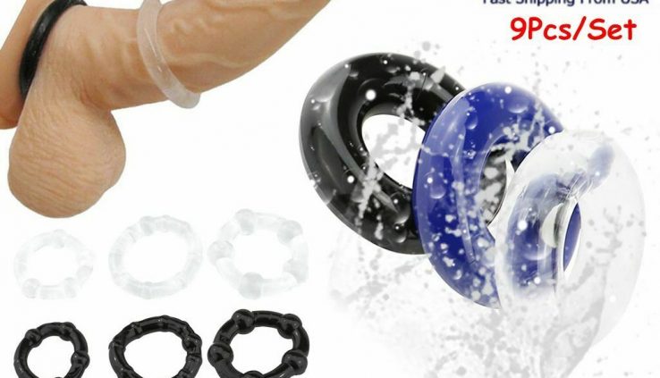 9-27 PCS Silicone Cock/Penis Ring for Males Enhancer Lengthen Sex Abet Tool Toy Male