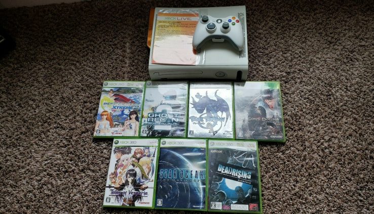 Microsoft Xbox 360 Console with video games! Eastern Import with video games + controller!