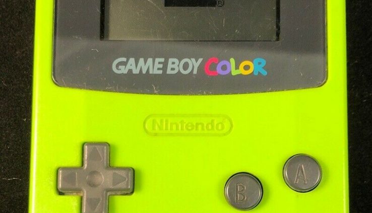 Nintendo GameBoy Colour Kiwi Lime Green CGB-001 GBC Examined Working #2