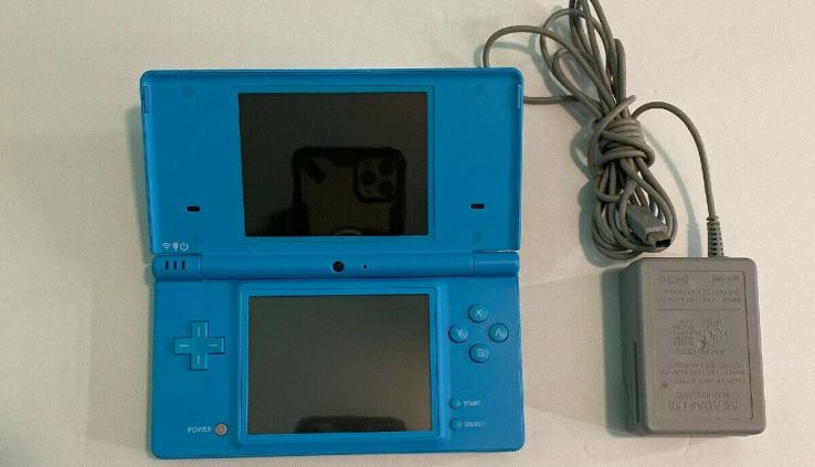 Nintendo DSi Style Blue Handheld Diagram With CHARGER