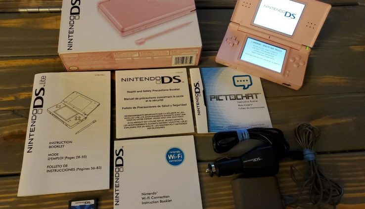 Nintendo DS Lite Inaugurate Edition Coral Red Handheld Machine With Field mint