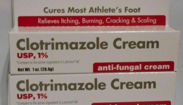 Clotrimazole 1% Antifungal Cream 1 OuncesTube (Compare to Lotrimin AF),  3 Packs