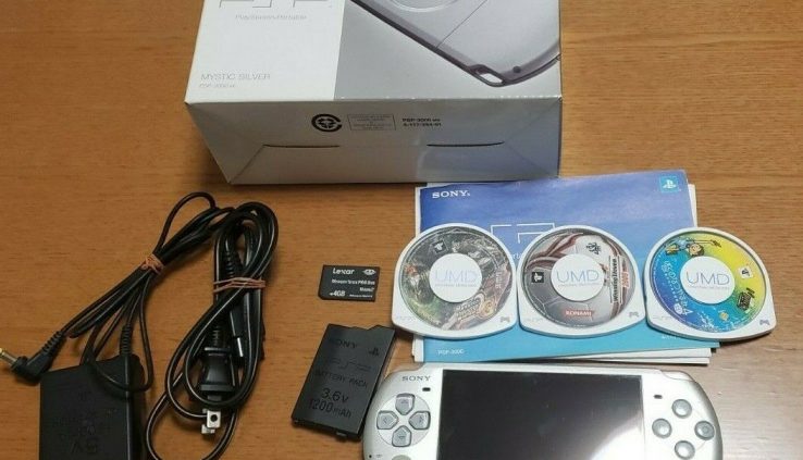 Sony PSP-3000 Moveable Mystic Silver Handheld System Field manual