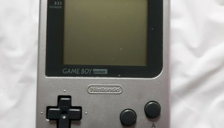 Nintendo Game Boy Pocket Silver Platinum Gadget Handheld Console- Tested Working