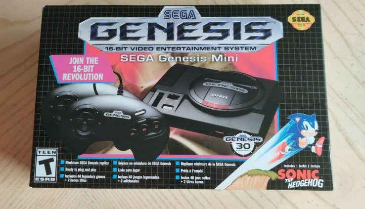 SEGA Genesis Mini Game Console Modded With 142 Video games 2 Controllers Label Fresh
