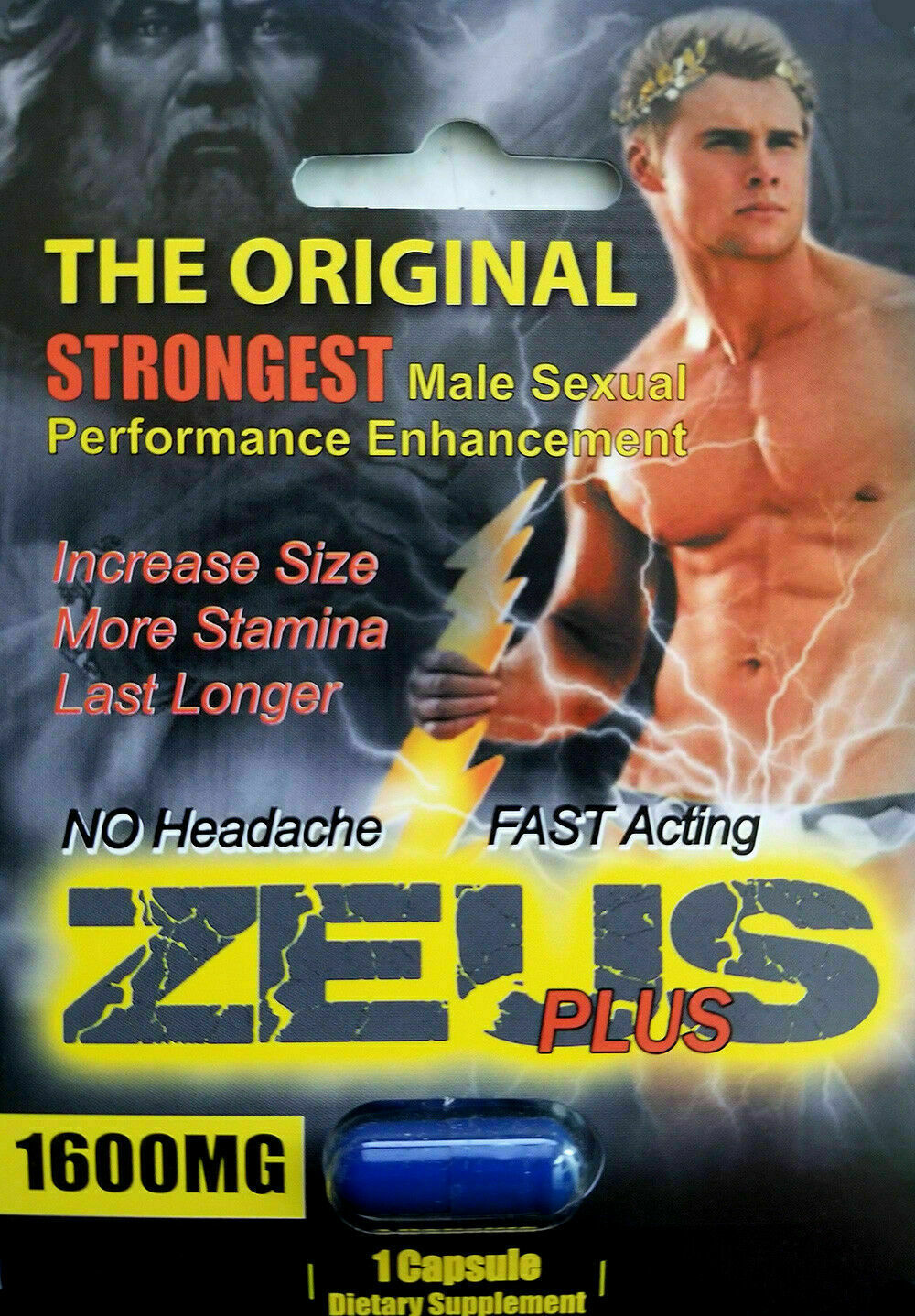 Zeus Plus 1600 Male Natural Sex Enhancement Complement Pill 6 Pills Icommerce On Web