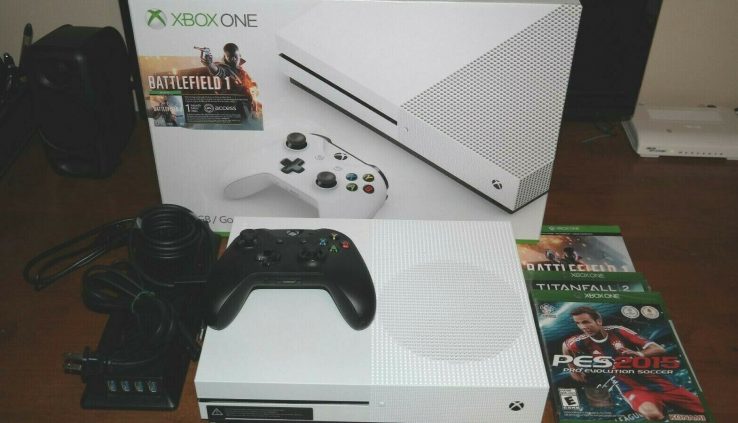 Evenly Worn Mint Xbox One S Battlefield 1 Bundle 500GB With Extras – Free Ship