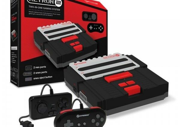 Hyperkin Retron 2 Gaming Consoel Sunless for Gigantic NES and NES Game Cartridge