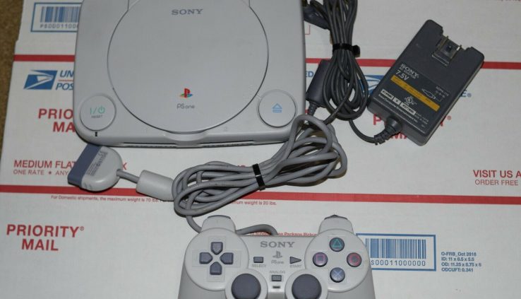 SONY PSone PlayStation 1 PS1 Slim Mini Console System CLEAN IN/OUT *LIKE NW