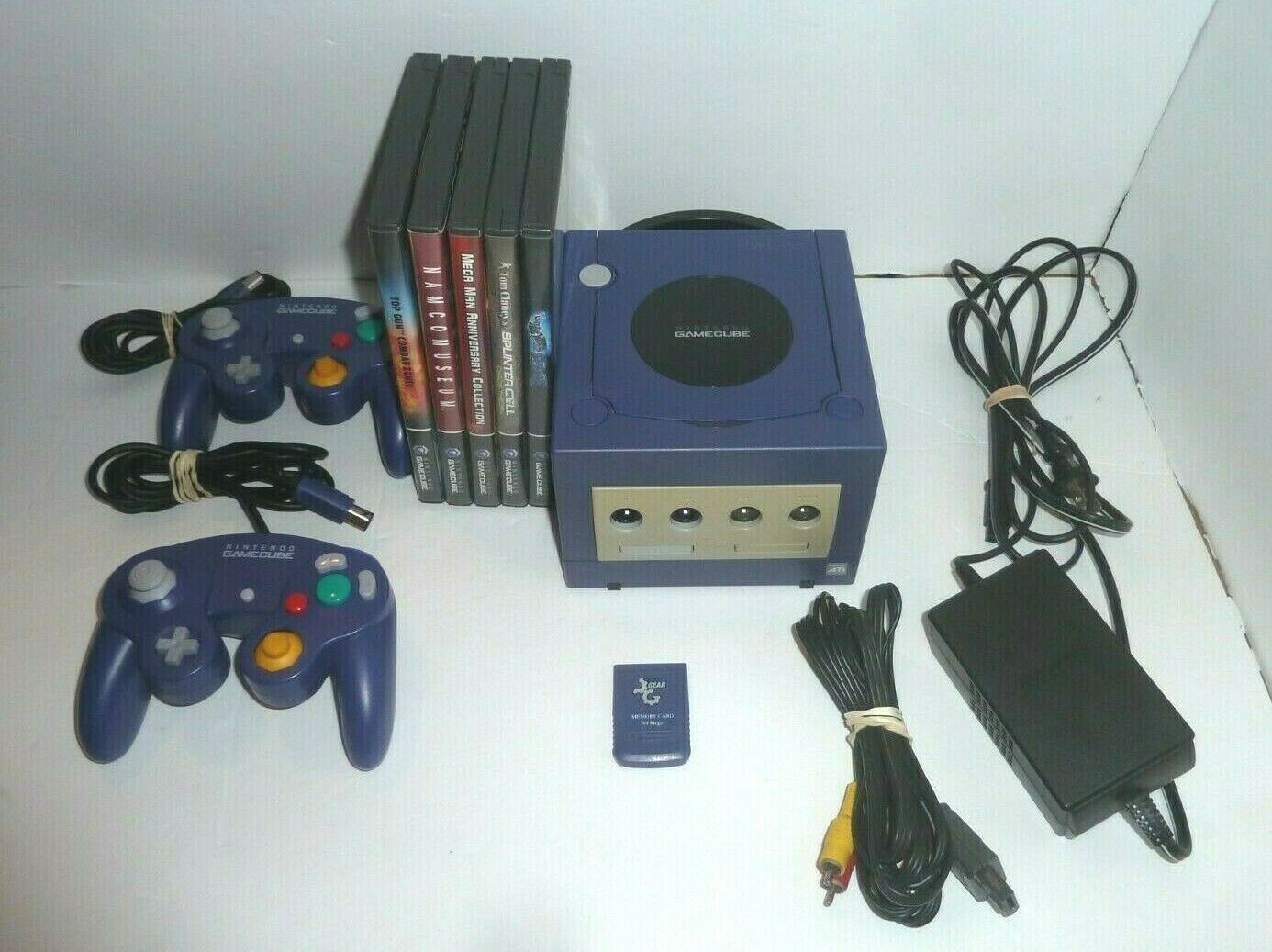 Nintendo GameCube Indigo Crimson Console 5 Games Tested GC Mega Man ...