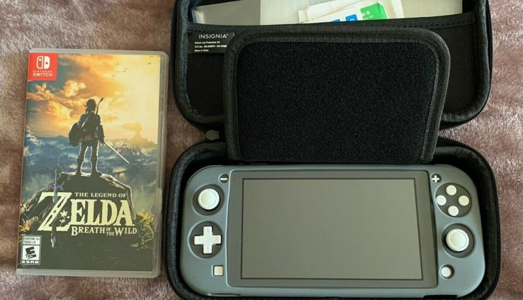 Nintendo Switch Lite – Grey / With Zelda, 32 GB Memory Card, And a pair of Instances