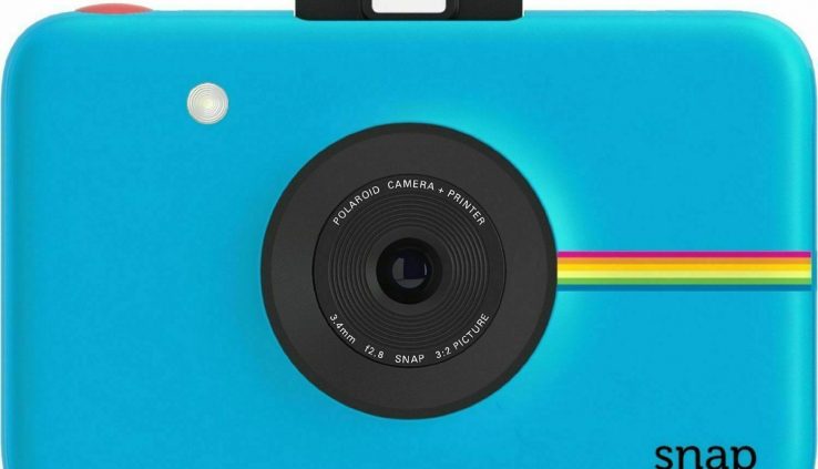 Blue Polaroid Snap Rapid Digital Camera with ZINK Zero Ink Skills
