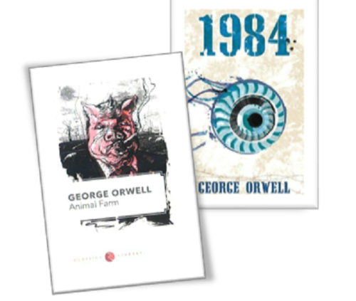 Animal Farm and 1984 by George Orwell – 2 Paperback Books Map