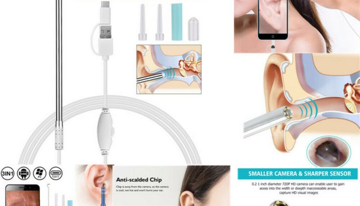 HD Visible Ear Spoon USB Ear Cleansing Endoscope Earpick Mini Digicam Neatly being Care