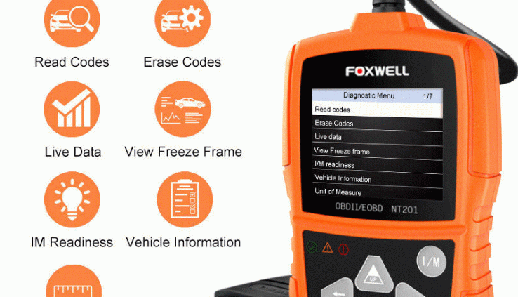 Foxwell NT201 Auto Automobile OBD2 OBDII Code Reader Diagnostic Scanner Engine Check