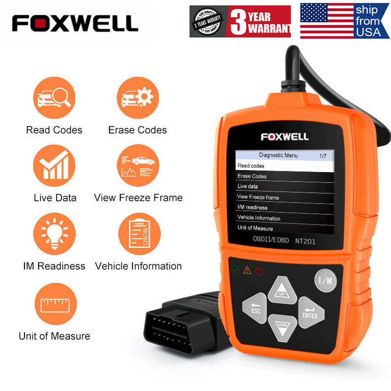 Foxwell NT201 Auto Automobile OBD2 OBDII Code Reader Diagnostic Scanner