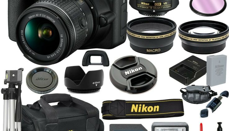 Nikon D3500 Digital SLR Camera Shadowy + 18-55mm VR Lens + 32GB Bundle + Extra