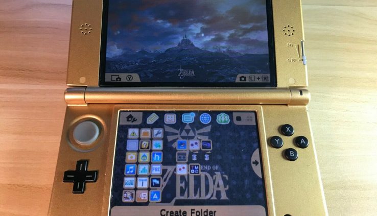 Nintendo 3ds XL Zelda Model modded W/Customized Firmware