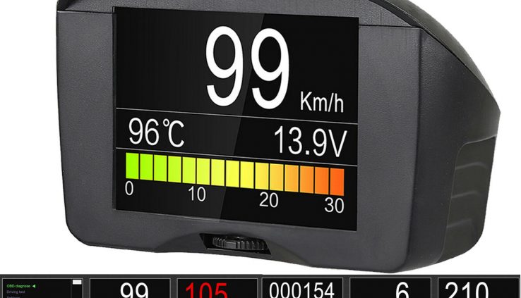 AUTOOL X50 Plus OBD2 Vehicle HUD Speedometer Overspeed Fear Meter Gauge Code Reader