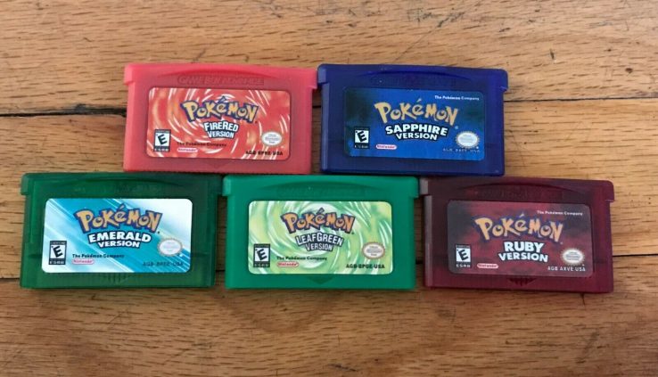 Pokemon for GBA Gameboy Approach All 5 Video games Reproduction + BONUS GAMES