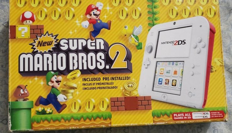 Nintendo 2DS Fine Mario Bros. 2 Console Bundle – Scarlet Red (Very Safe!)