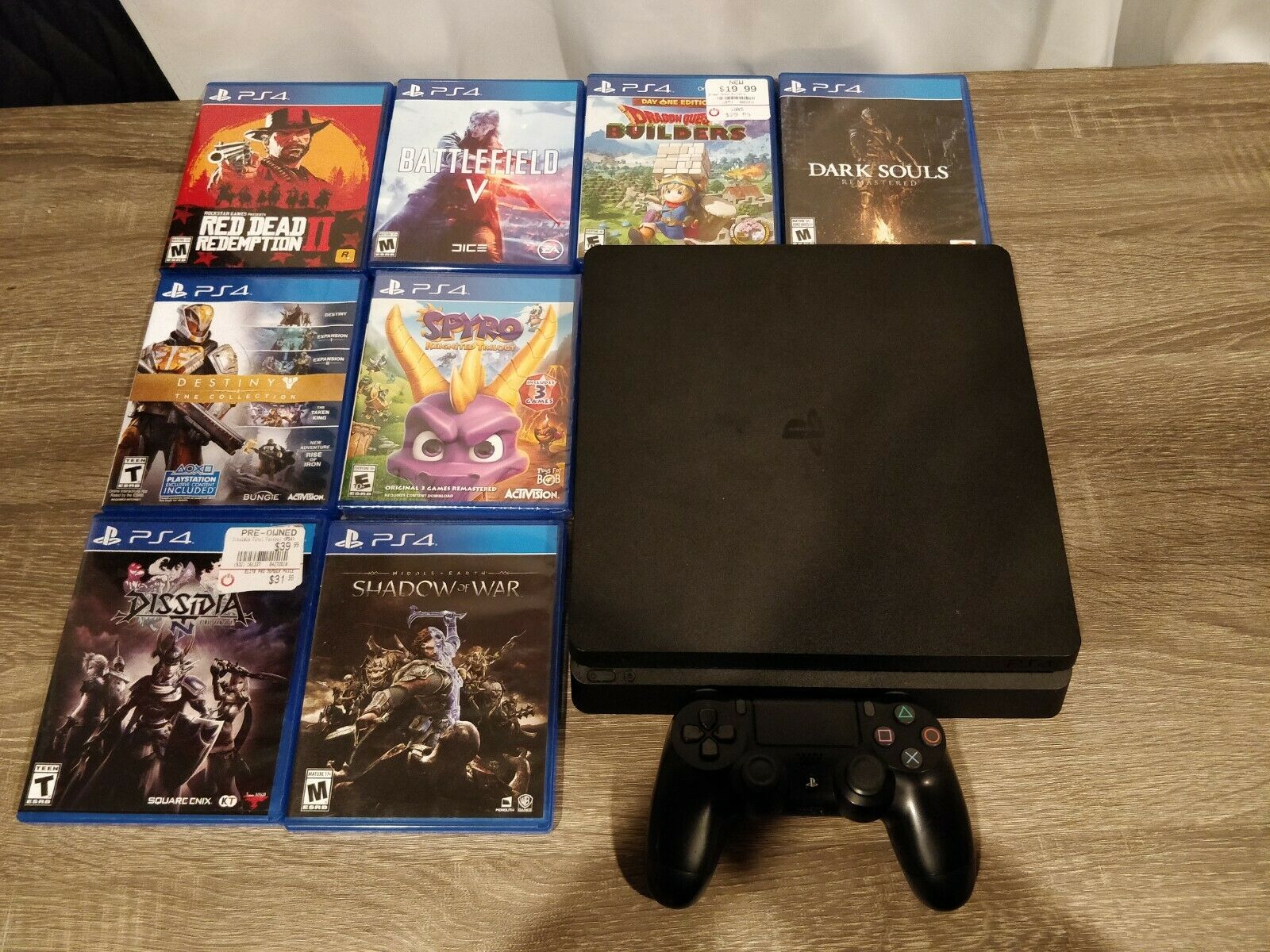 Sony Playstation4 PS4 Slim 500GB Black Console CUH-2015A with 8 games