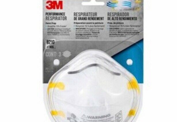 3M 8210 N95 Effectively being Care Particulate Respirator Hide – 3pcs Snappily Shipping