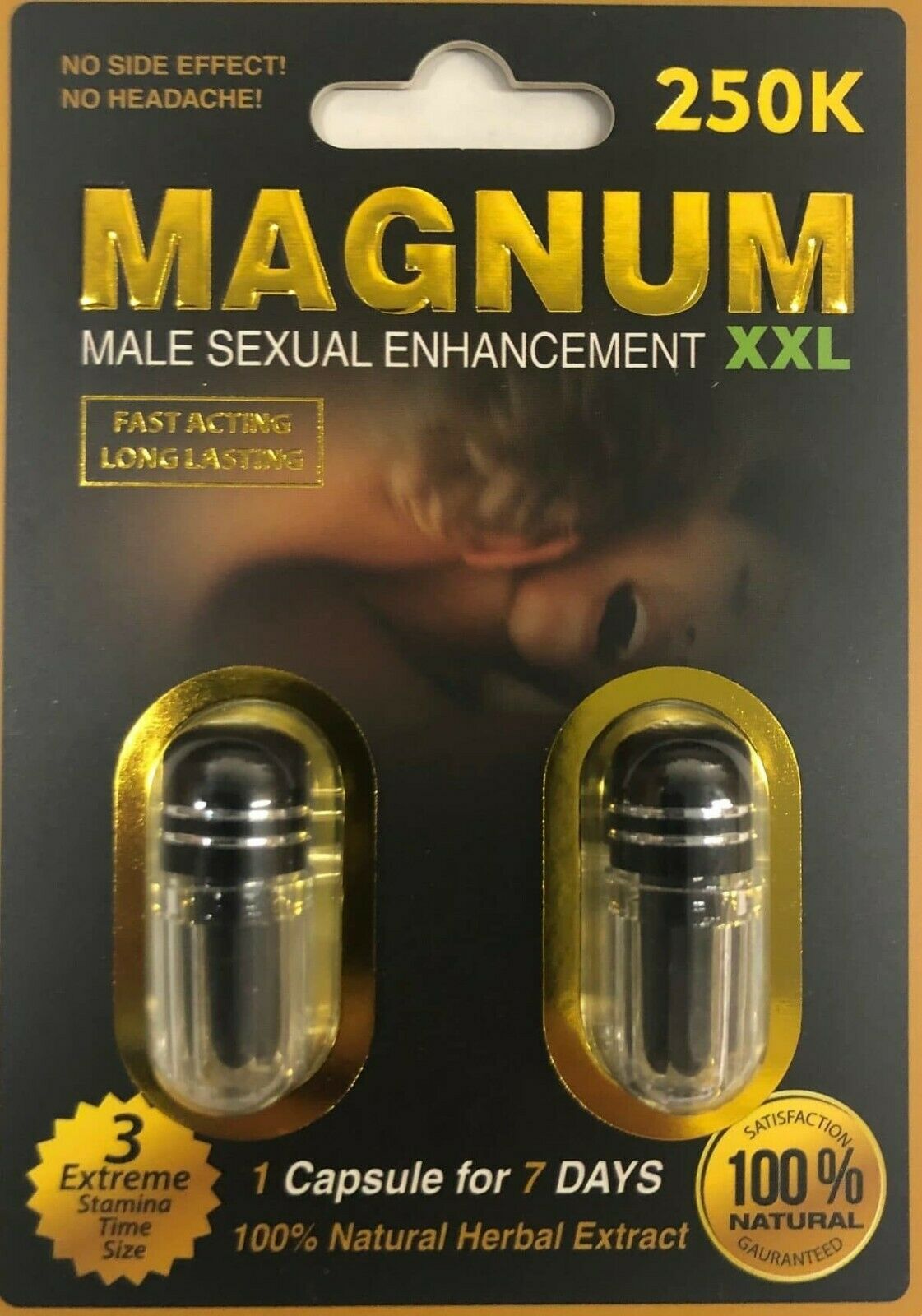 Male Enhancement MAGNUM 2PACK 250K XXL Enhancement Capsules 100%