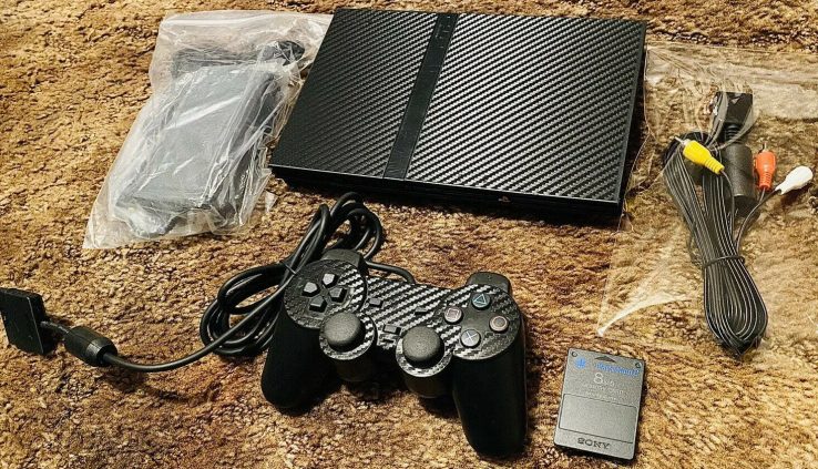 PRISTINE Dusky Sony PlayStation 2 SLIM Gaming Console PS2 Total BUNDLE LOT!