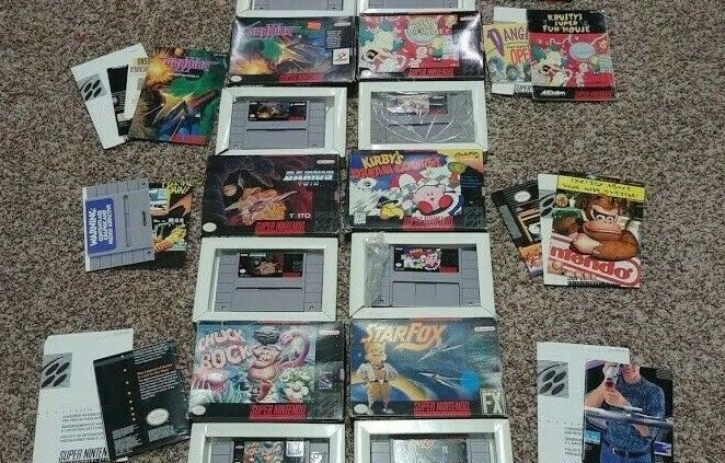 8 Boxed Snes Nintendo Game Lot  diverse situations Kirby Important person Fox All Genuine