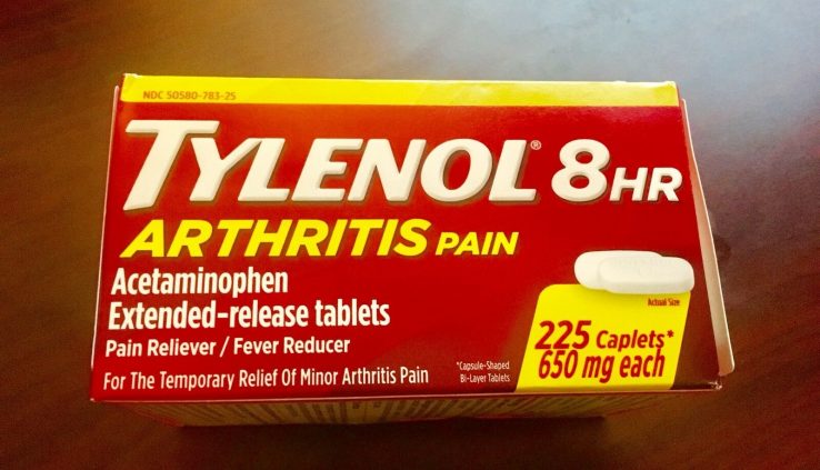 TYLENOL ARTHRITIS 8-HR 650 mg ACETAMINOPHEN 225 EXTENDED RELEASE TABS EXP 01/22