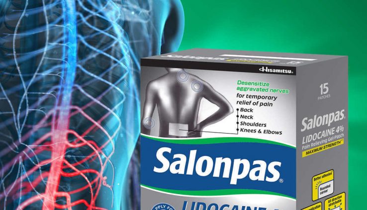 Salonpas Lidocaine 4% Distress Relieving Maximum Strength 15 Unscented Gel Patches