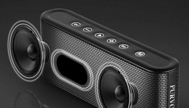 PURVOBIA Ultra Thin Slim Bluetooth Speaker Bluetooth 5.0 – SAME DAY SHIPPING