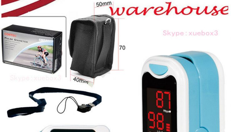 SpO2 Finger tip PR Pulse Oximeter Blood Oxygen Heart Rate Music Pouch,Lanyard