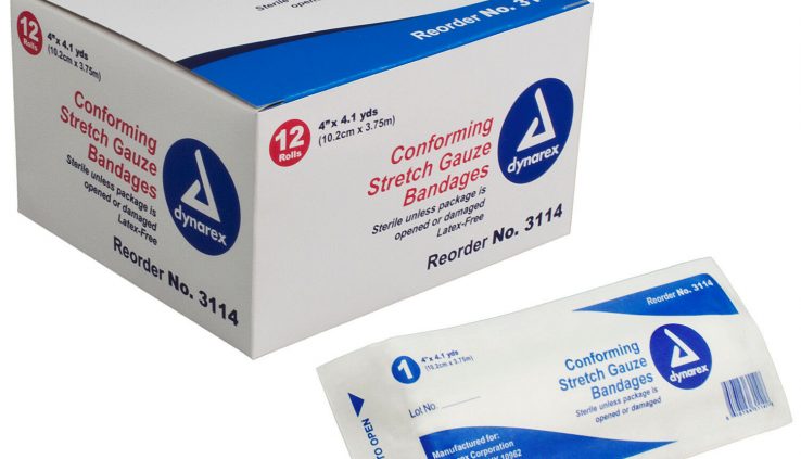 1 (NEW) BOX of Dynarex (Sterile) Stretch Conforming Gauze Bandages