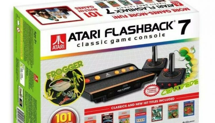 Atari Flashback 7 Classic Game Console Retro 101 Built in Games Jog Play Dusky