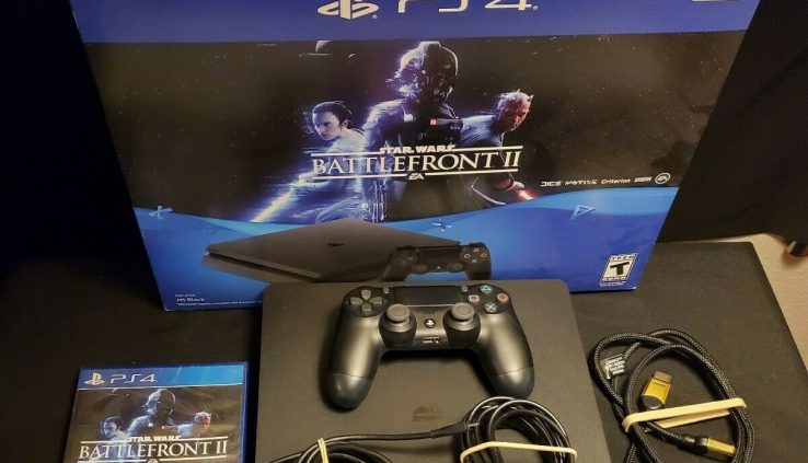 Sony PlayStation 4 STAR WARS Battlefront II 1TB PS4 Diagram Bundle W/ Spiderman