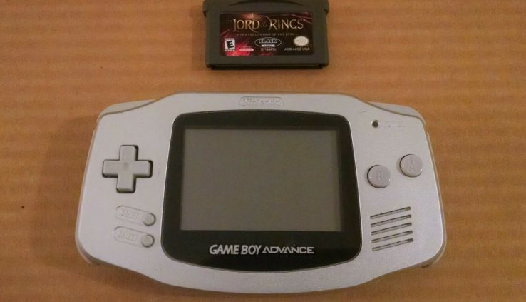 Nintendo GBA Game Boy Near White + LOTR Fellowship of the Ring Game FREE SHIP