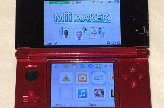 NINTENDO 3DS SYSTEM HANDHELD FLAME RED ** R BUTTON DON’T WORK ** Pls READ Extra