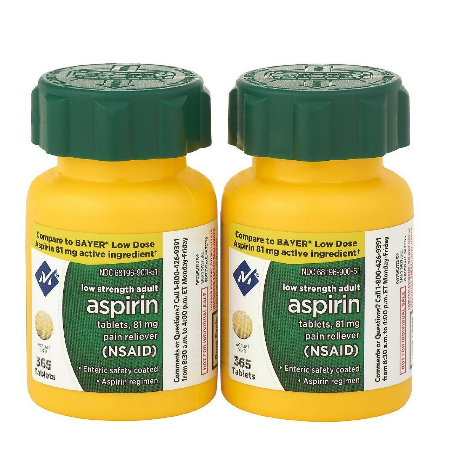 GENERIC LOW DOSE ASPIRIN 81mg 730 Pill Coronary heart Toddler 2 365