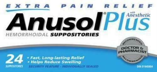 ANUSOL PLUS SUPPOSITORIES 24’S (Ships Mercurial from USA)
