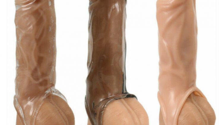 Penis-Sheath-Penis-Extender-Sleeve-Enlarger-Stretch-Enhancer-Ball-Girth-Extender