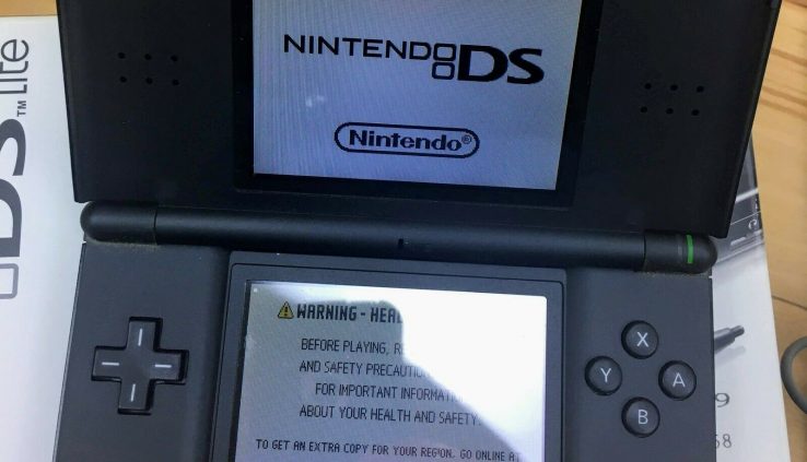 Nintendo DS Lite Onyx Shadowy Complete In Field Tested working w/ Mind Video games