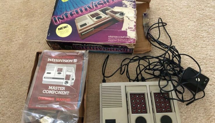 Mattel Intellivision II Console Whole in Fashioned Field with Manual