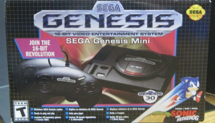 Sega Genesis Mini – MK-16000 – 40 CLASSIC GAMES+2 BONUS TITLES!