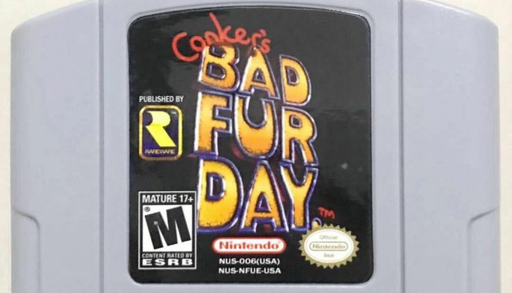 Conker’s Imperfect Fur Day For  N64 Console cartridge Card -US Model