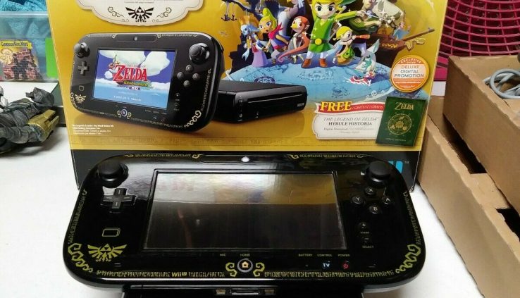 Nintendo Wii U Legend of Zelda Wind Waker HD Deluxe Position Console Total In Box