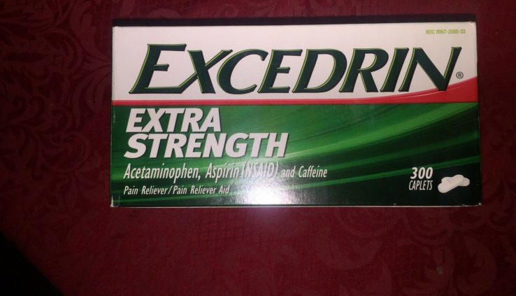 EXCEDRIN EXTRA STRENGTH 300 Caplets Distress Reliever Aid Aspirin Caffeine NSAID7/22