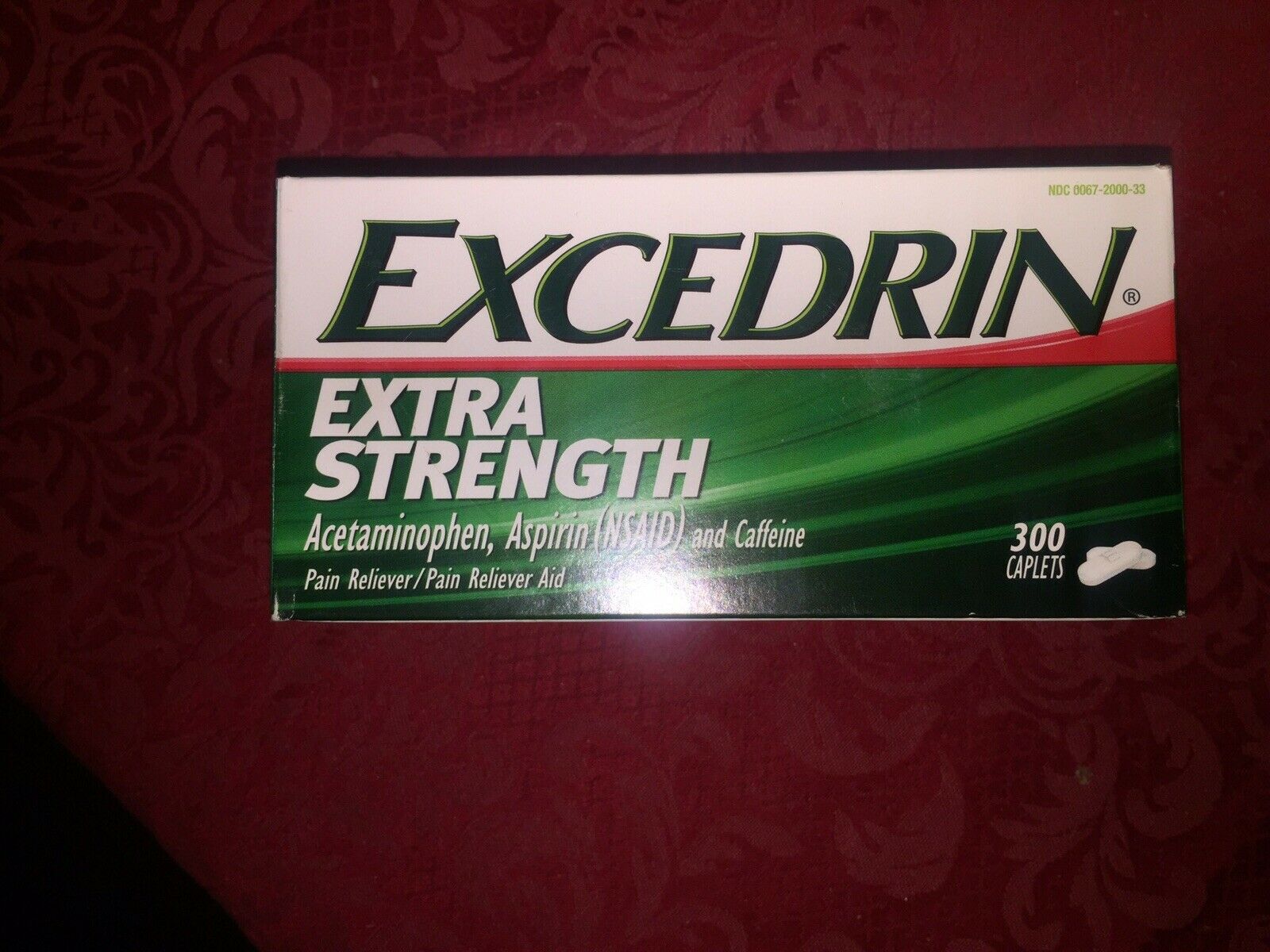 EXCEDRIN EXTRA STRENGTH 300 Caplets Distress Reliever Aid Aspirin