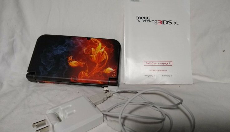 New Nintendo 3DS XL Handheld Console- with smokey flower pores and skin